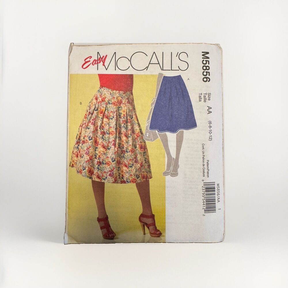 McCall's M5856 Skirt Sewing Pattern Women's Sizes 6 8 10 12 Easy